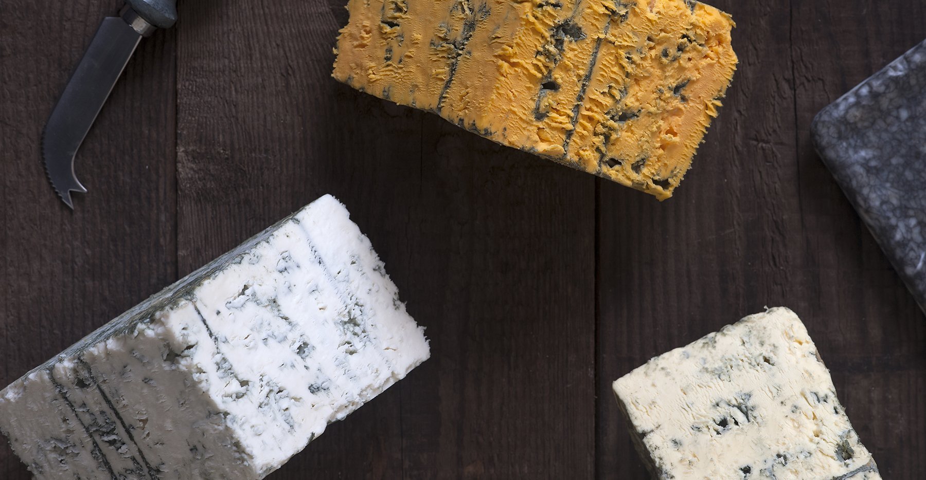 Lanchashire Blue Cheeses including Blacksticks Blue, Stratford Blue and Beacon Blue